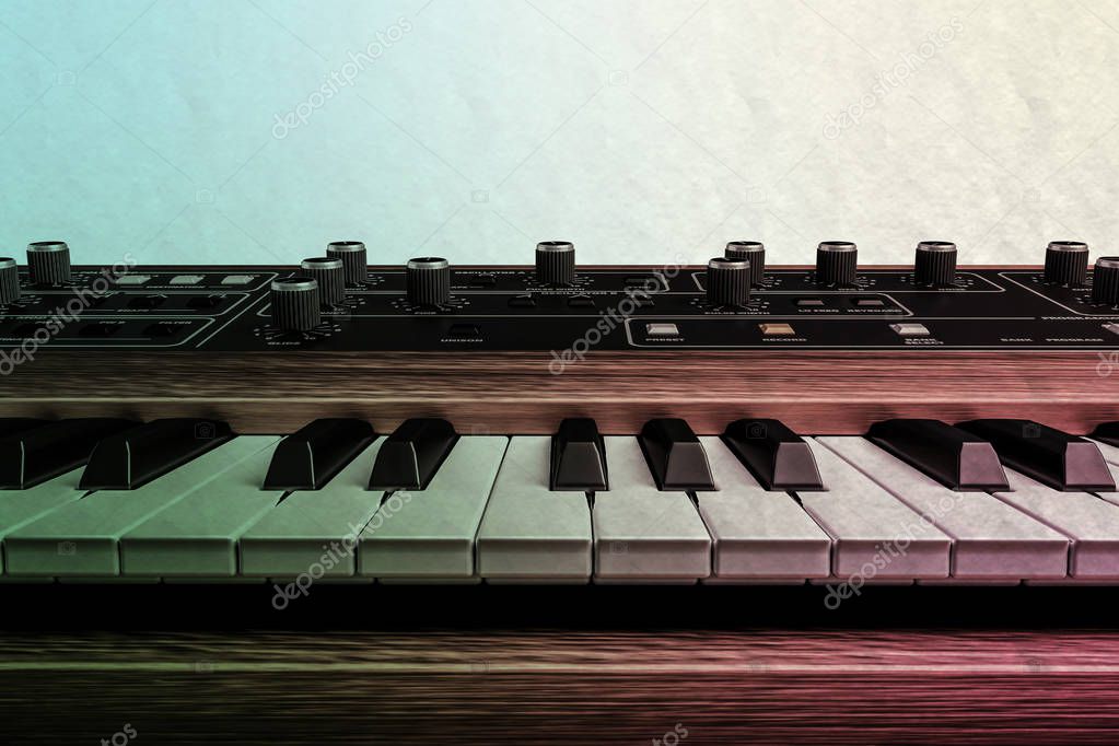 vintage musical keyboard