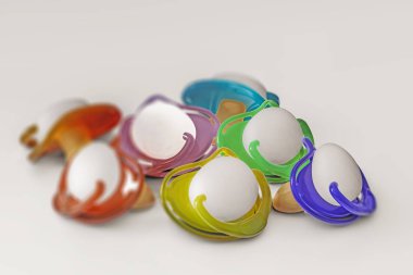 emzikler beyaz arkaplanda izole edildi