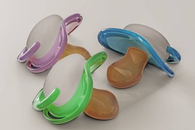 emzikler beyaz arkaplanda izole edildi