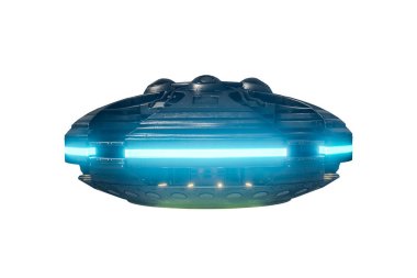 Uzaylı uzay gemisi beyazda izole edildi