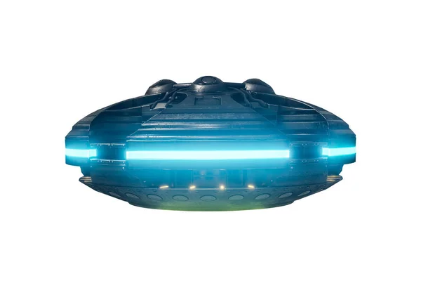 Alien spaceship isolated on white — 스톡 사진
