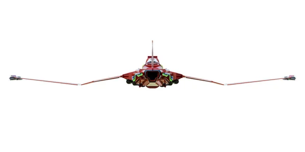 Spaceship fighter isolated on white — Stock Photo, Image