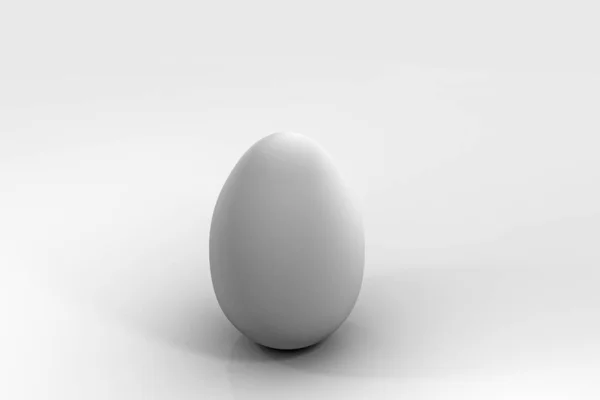 Hvidt æg - Stock-foto