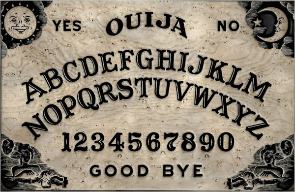Klasik bir Ouija tablosunun 3D çizimi 