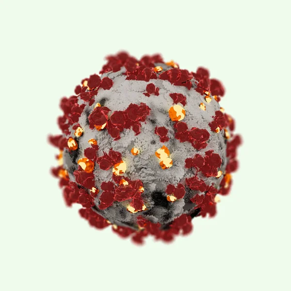 corona virus isolated on white background 3d illustration