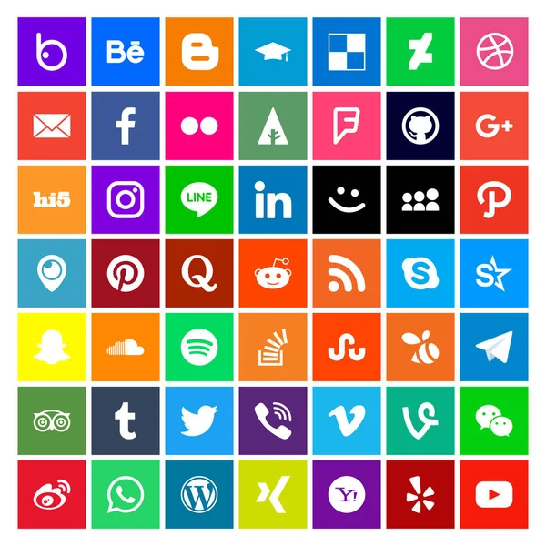 Social-Media-Ikone Metro-Stil Stockvektor