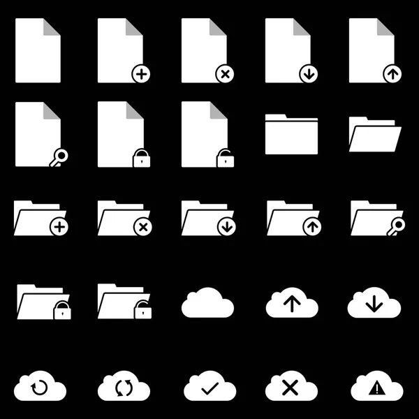 Icono de Documento y Computación en Nube — Vector de stock