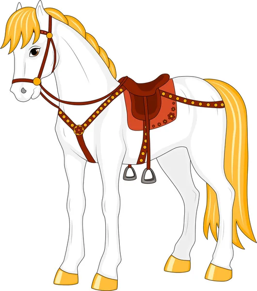 Pięknej kreskówki bajki konia — Wektor stockowy