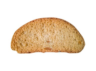 Çavdar ekmeği beyaz üzerine izole edilmiş..