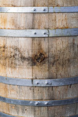 Eski ahşap fıçı dokusu, yakın görüş.