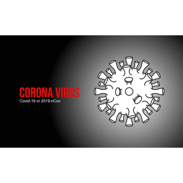 Ilustración Vector Gráfico Del Virus Corona 2019 Ncov Covid Mers — Archivo Imágenes Vectoriales