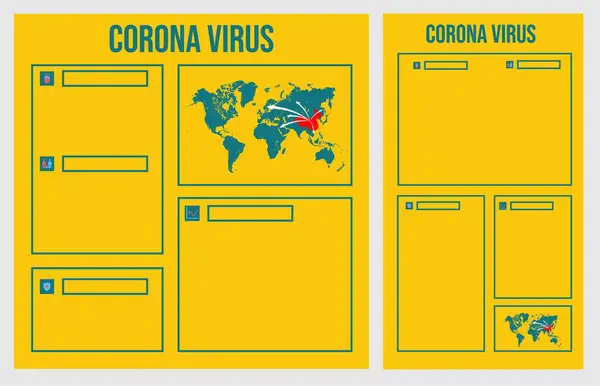 Πρότυπο Banner Ιών Corona Γραφικό Πρότυπο Πληροφοριών — Διανυσματικό Αρχείο