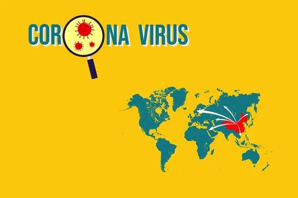 Corona Virus Banner Template Info Graphic Template — Stock Vector