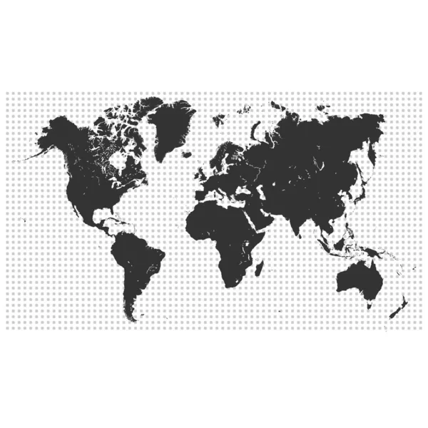 Wereldkaart Vector Witte Achtergrond Realistische Wereldkaart Geïsoleerde Wereldkaart Bewerkbare Vector — Stockvector