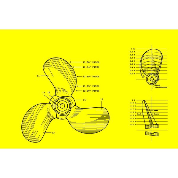 Propeller icon isolated . Propeller vector . Fan in flat design style. propeller in line art or line drawing style.Modern vector for web graphics - stock vector