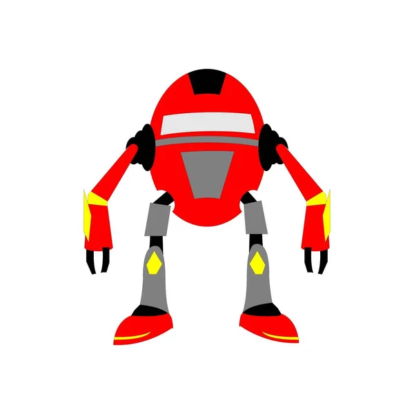 Personnage Robot Style Plat Minimaliste Vecteur Modifiable Pour Illustration Livre — Image vectorielle