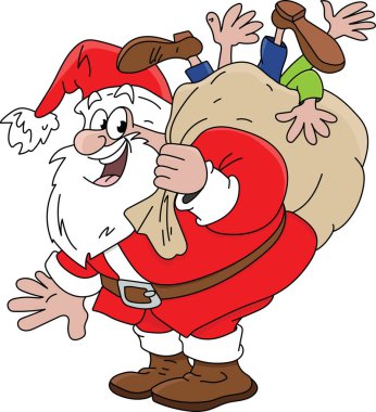 Çizgi film Noel Baba insanlara sevdiklerini sunar.
