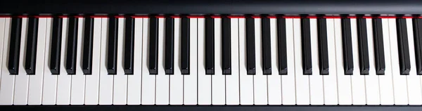 Profesyonel Enstrüman Piyano Tuşları Görünümü Yukarıdan — Stok fotoğraf