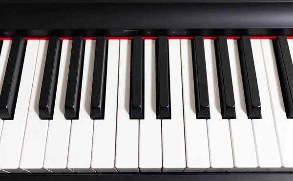 Professional Instrument Piano Keys View — Stock Photo, Image