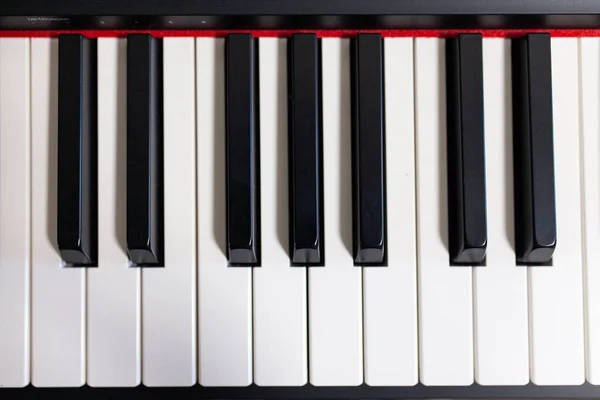 Professional Instrument Piano Keys View — Stock Photo, Image