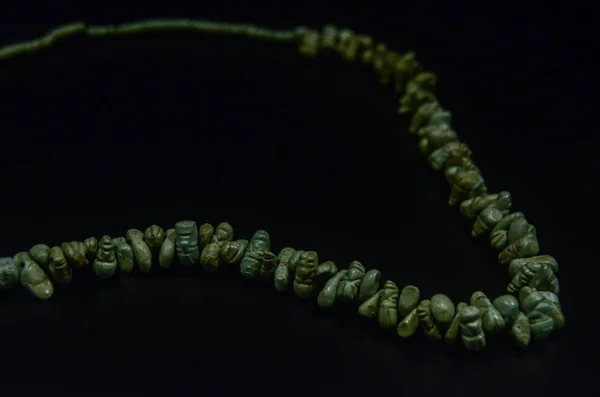 Ancient Nicoya Jade Halsband Costa Rica — Stockfoto