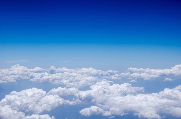 Sea of clouds in blue sky