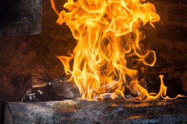 Şenlik ateşi dokusu ve alevler