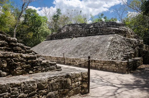 Coba Mayan Archaeological Site Mexico Ballgame Court — Stock Photo, Image