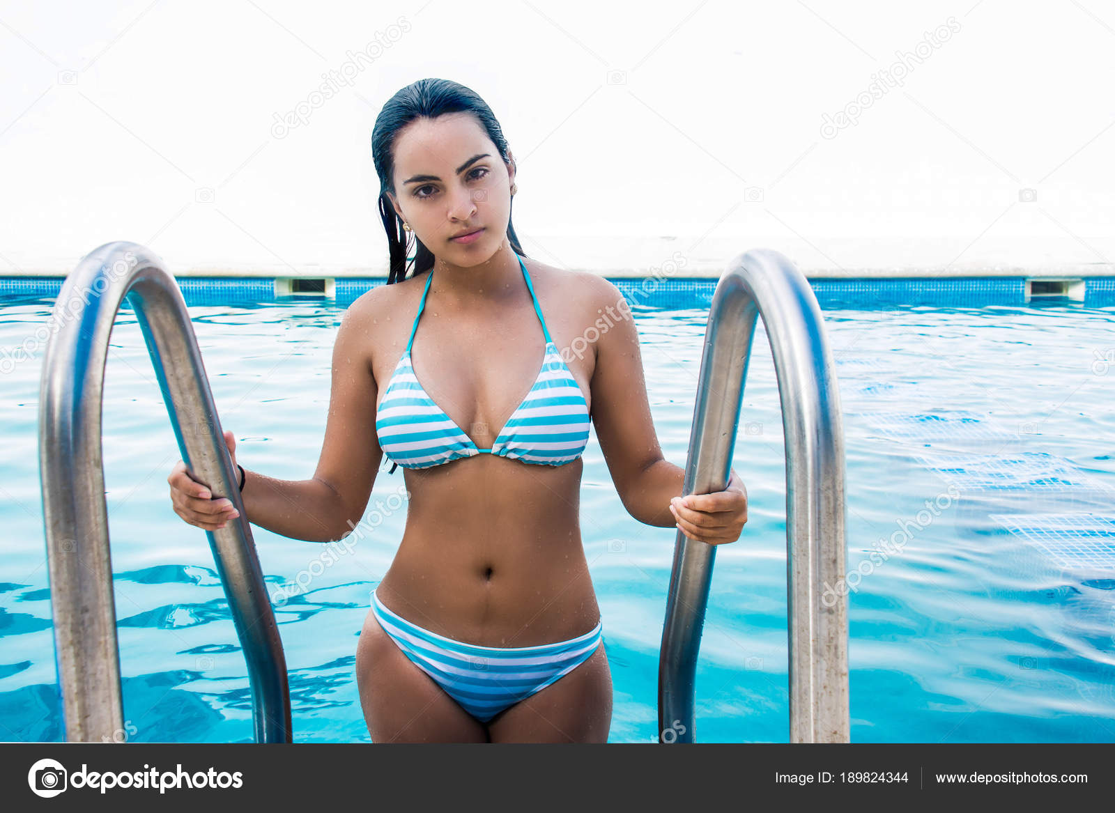 girl bikini swimming