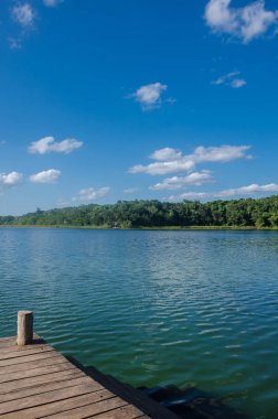 Yalnız iskelede Coba, Quintana Roo, Meksika