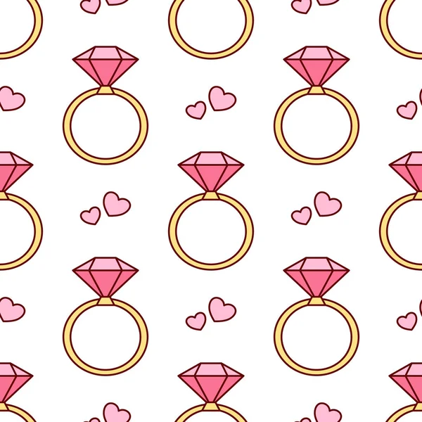 San Valentín Amor Anillo Fondo Vector — Vector de stock