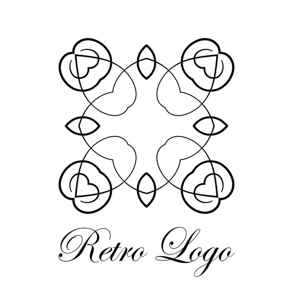 Logo ornamental model lama - Stok Vektor
