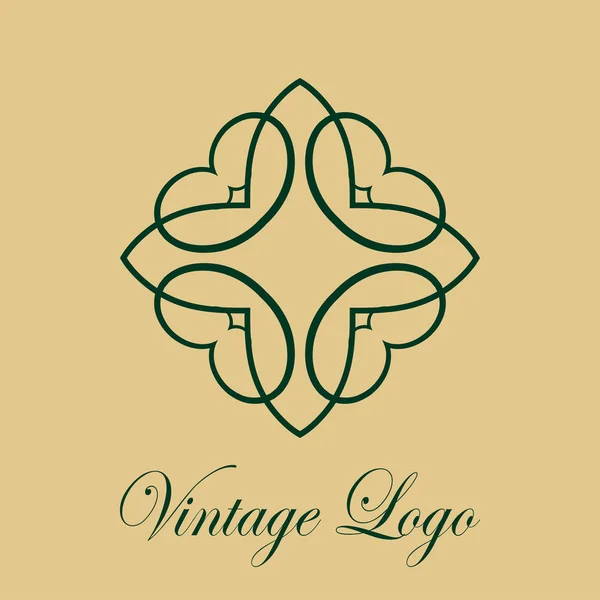 Vintage logotipo ornamentado — Vetor de Stock