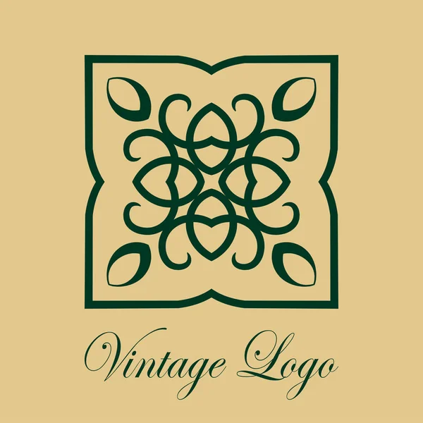 Vintage díszes logó — Stock Vector