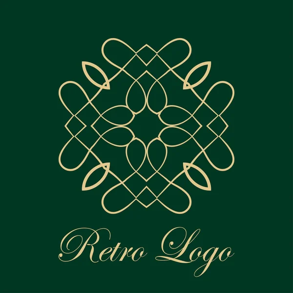 Logotipo adornado vintage — Vector de stock