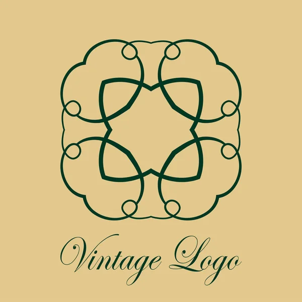 Винтажный украшенный логотип — стоковый вектор