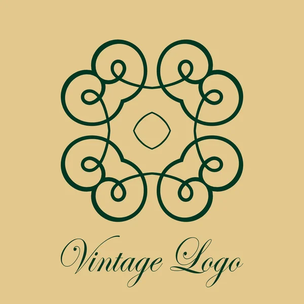 Vintage süslü logosu — Stok Vektör