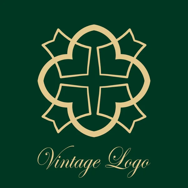 Vintage logo ornato — Vettoriale Stock