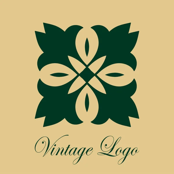 Vintage sierlijke logo — Stockvector