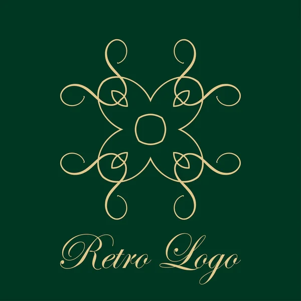 Logotipo adornado vintage — Vector de stock