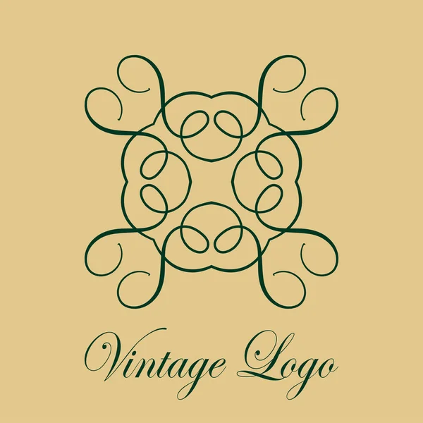 Vintage logo ornato — Vettoriale Stock