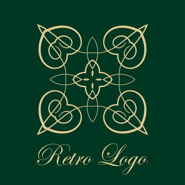 Logotipo adornado vintage — Vector de stock