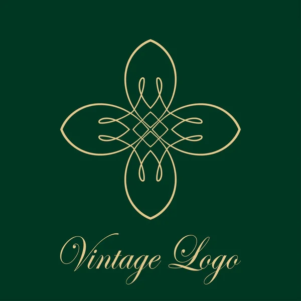 Vintage logo ornato — Vettoriale Stock