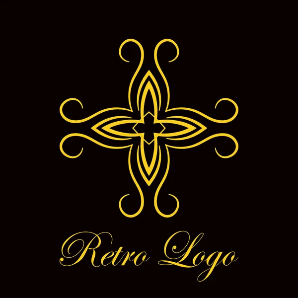 Logotipo adornado vintage — Vector de stock