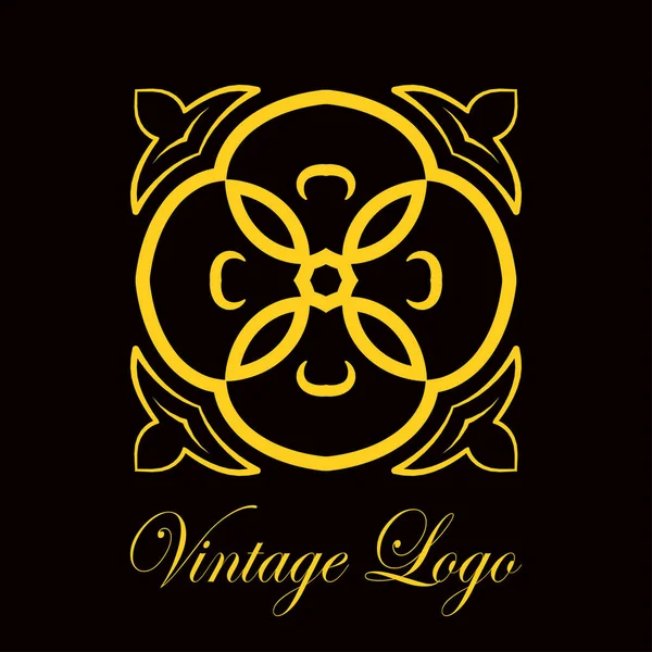 Vintage logo ornato — Vettoriale Stock