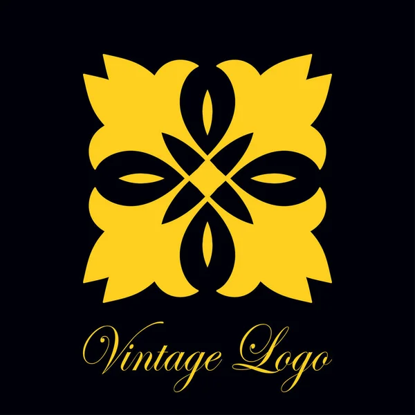 Vintage logo ornato — Vettoriale Stock
