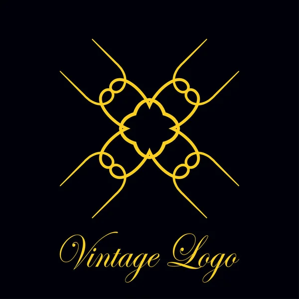 Vintage logo ornato — Vettoriale Stock