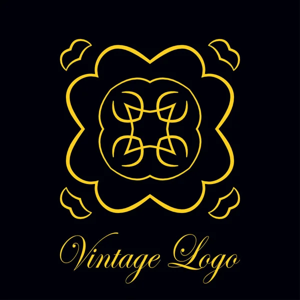 Vintage díszes logó — Stock Vector