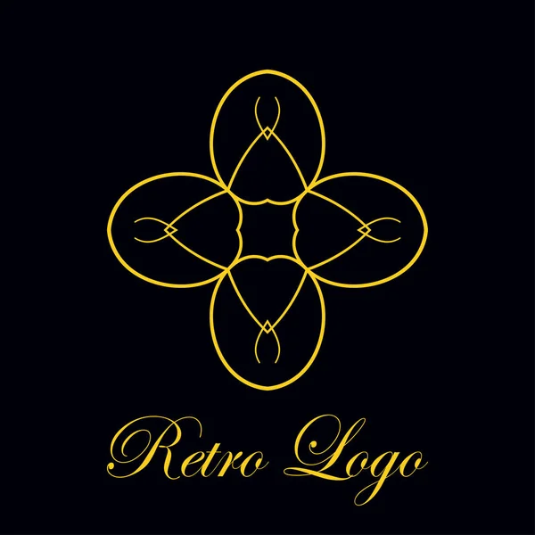 Logotipo adornado vintage — Vector de stock