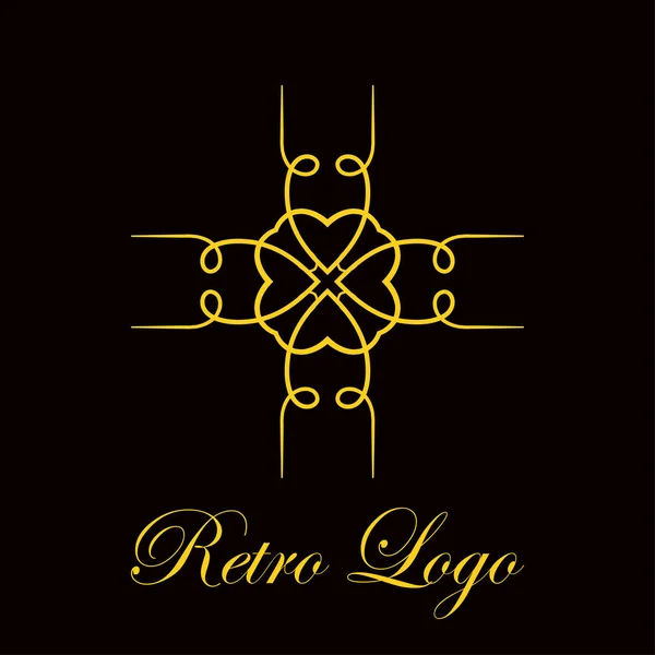 Logotipo adornado vintage — Vector de stock